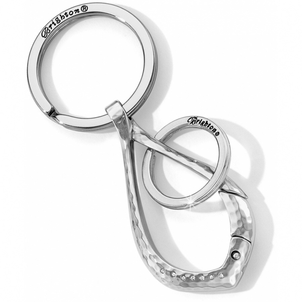 Brighton Bilbao valet key fob silver with bag NWT